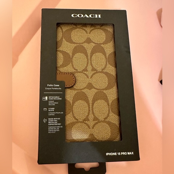iPhone 15 Pro Max Coach Wallet Case - Picture 1 of 4
